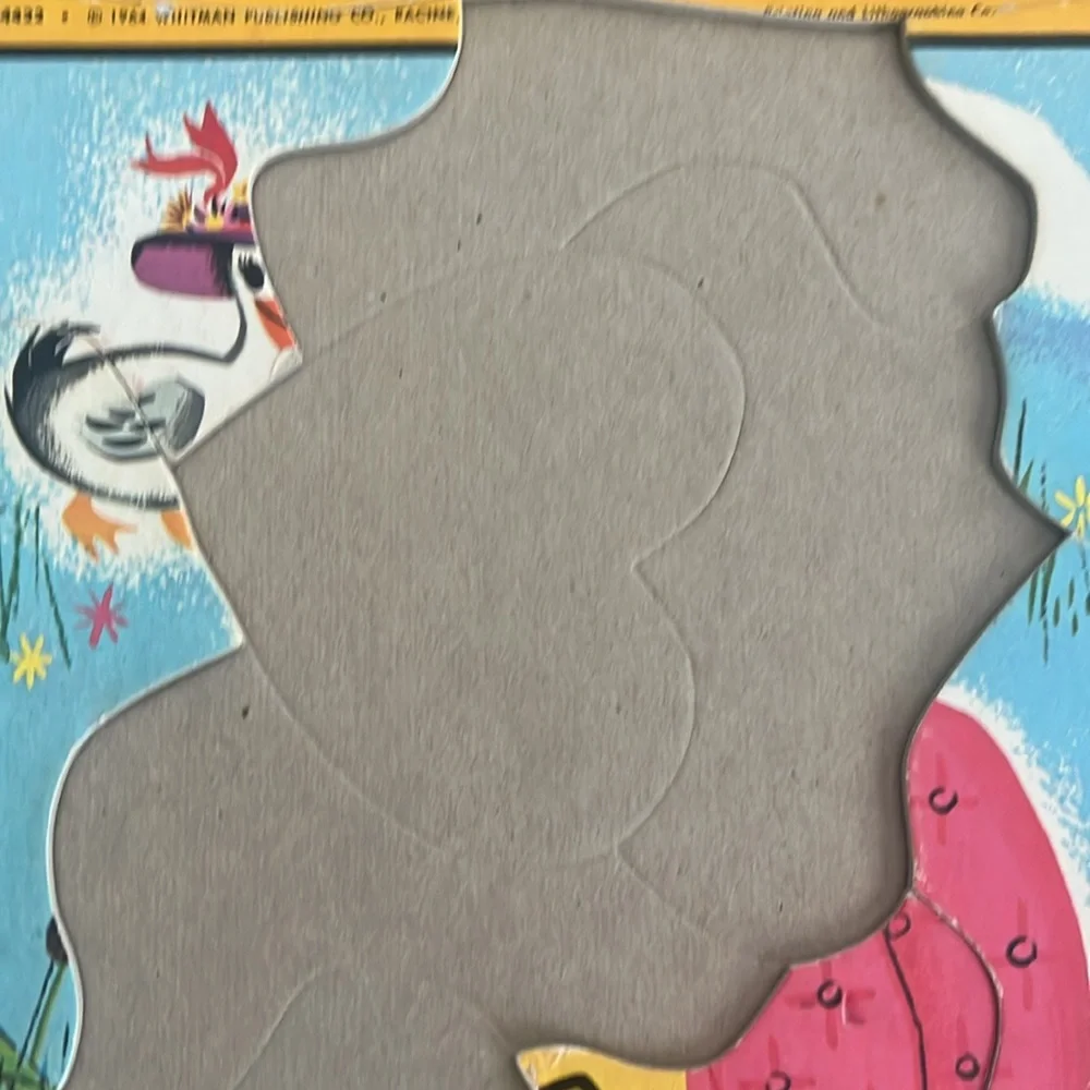 Vintage Whitman 1964 Fuzzy Wuzzy Duck Tray Puzzle; 11.5